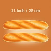 Vista 2 de Gresorth 11 pulgadas PU Material Fake Cake Artificial Francés Largo Pan Decoración Modelo Cocina Juguetes Prop - 2pcs