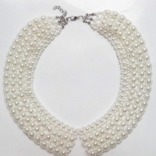 Miniatura 6 de Elegante collar de perlas desmontable collar falso collar Peter Pan collar falso collar de novia boda fiesta joyería