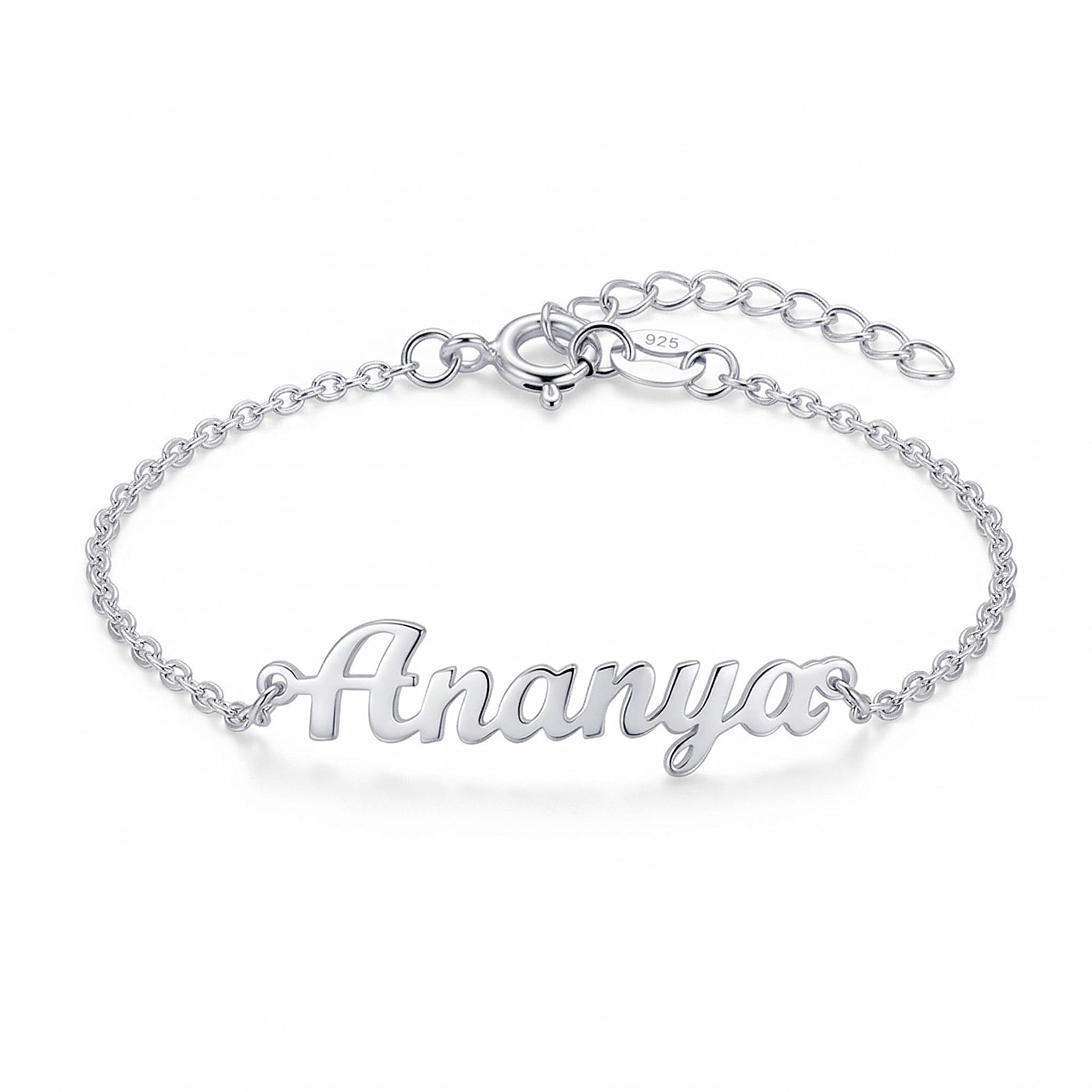 925 Sterling Silver Personalized Customized Name Bracelet for Women | Customized Bracelet for Special Occasions-image-28