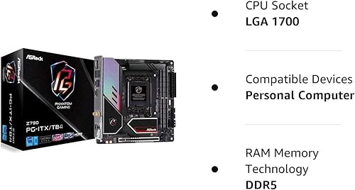 Miniatura 6 de ASRock Z790 PG-ITXTB4 Intel SOCKET1700 Placa base