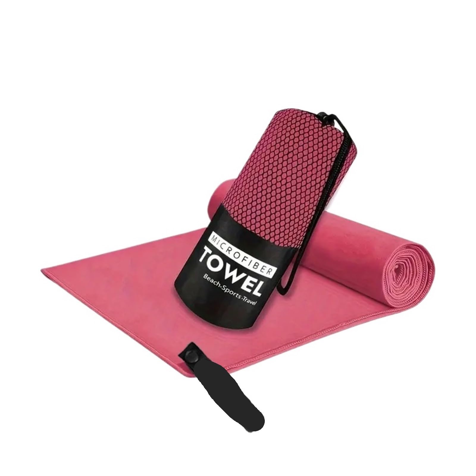 CHTKAGV Compact Quick Dry Microfiber Travel Towel for Beach, Gym, Pool, Bath, Yoga, and Camping(Rose red,80x130cm)