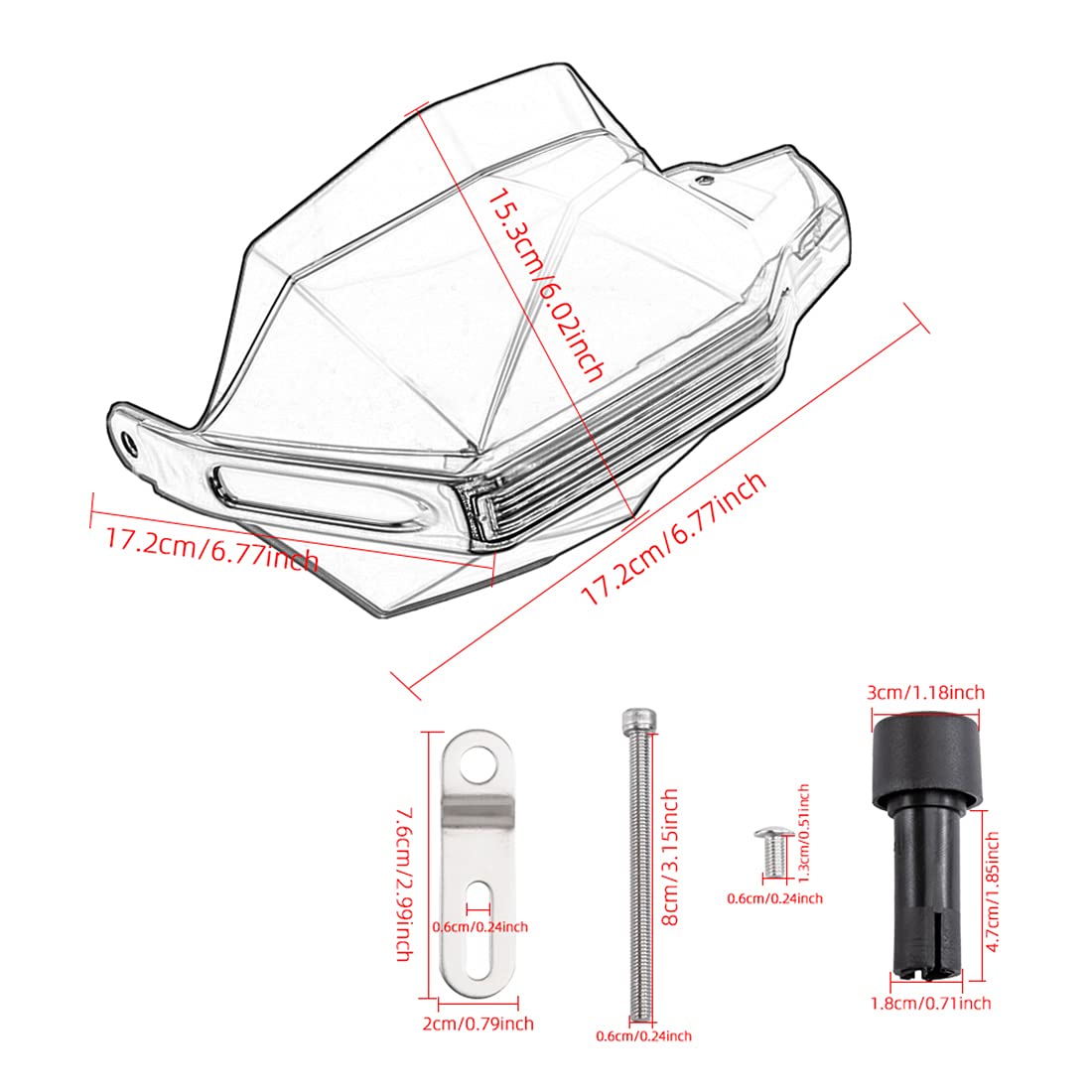 Protection des Mains de Moto 7/8 22mm Bouclier de Protection de la poignée avec Signal Lumineux pour Les Scooters de Motocross