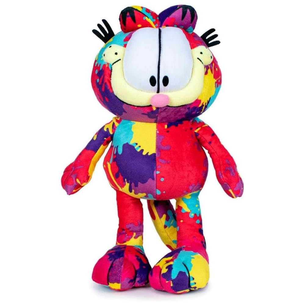 FLOWTOYS Garfield Colourful Cat Plush Toy 35cm Official Licensed Product Special Collection, Multicoloured, 35 cm