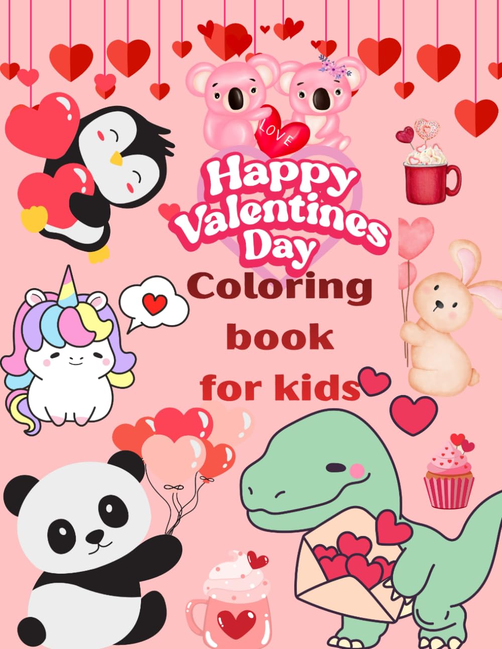 Happy Valentines Day Coloring book for Kids