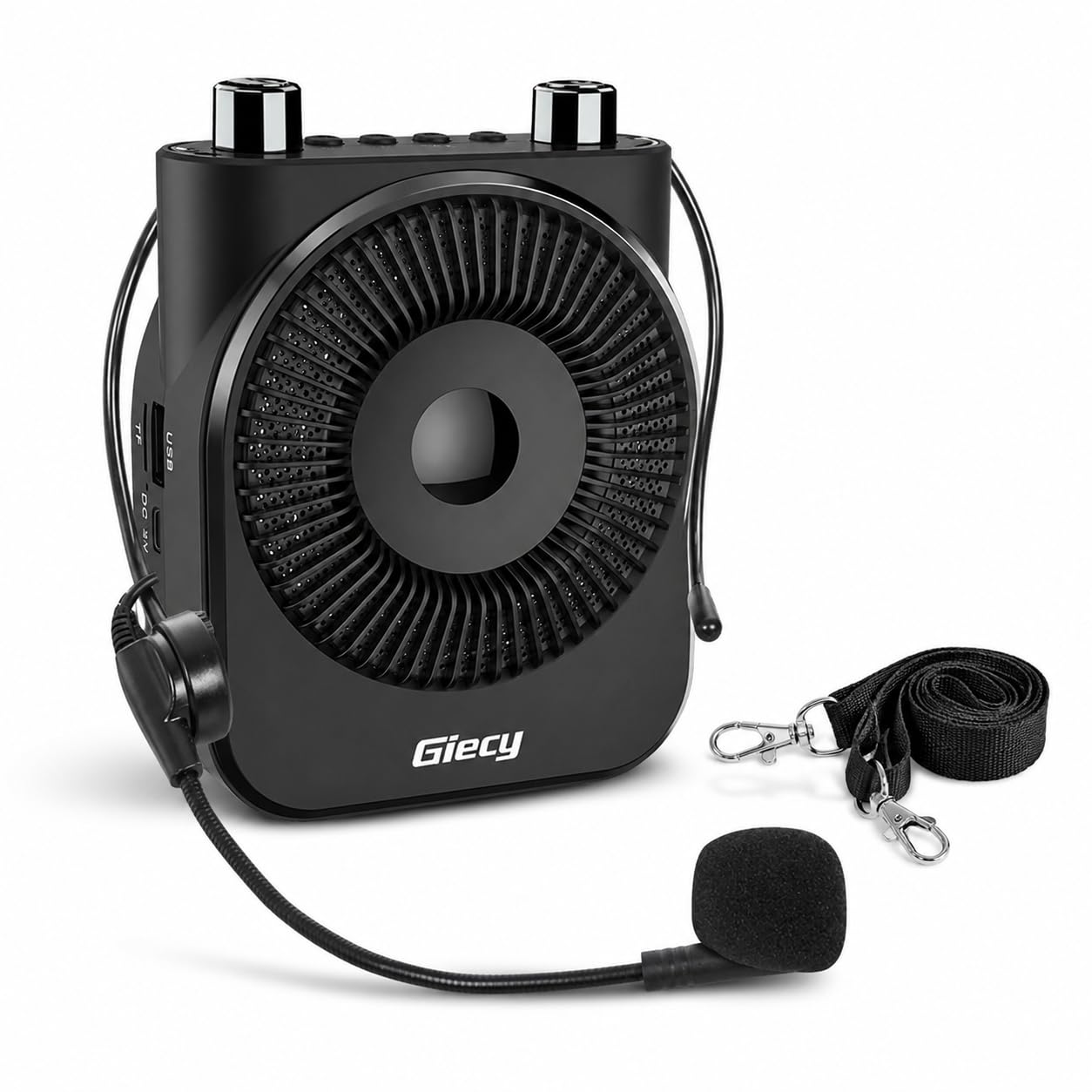 Amplificateur de Voix Portable avec Microphone, Batterie Rechargeable 2800mAh,système de sonorisation pour Enseignants, Guides touristiques, entraîneurs, instructeurs de Yoga