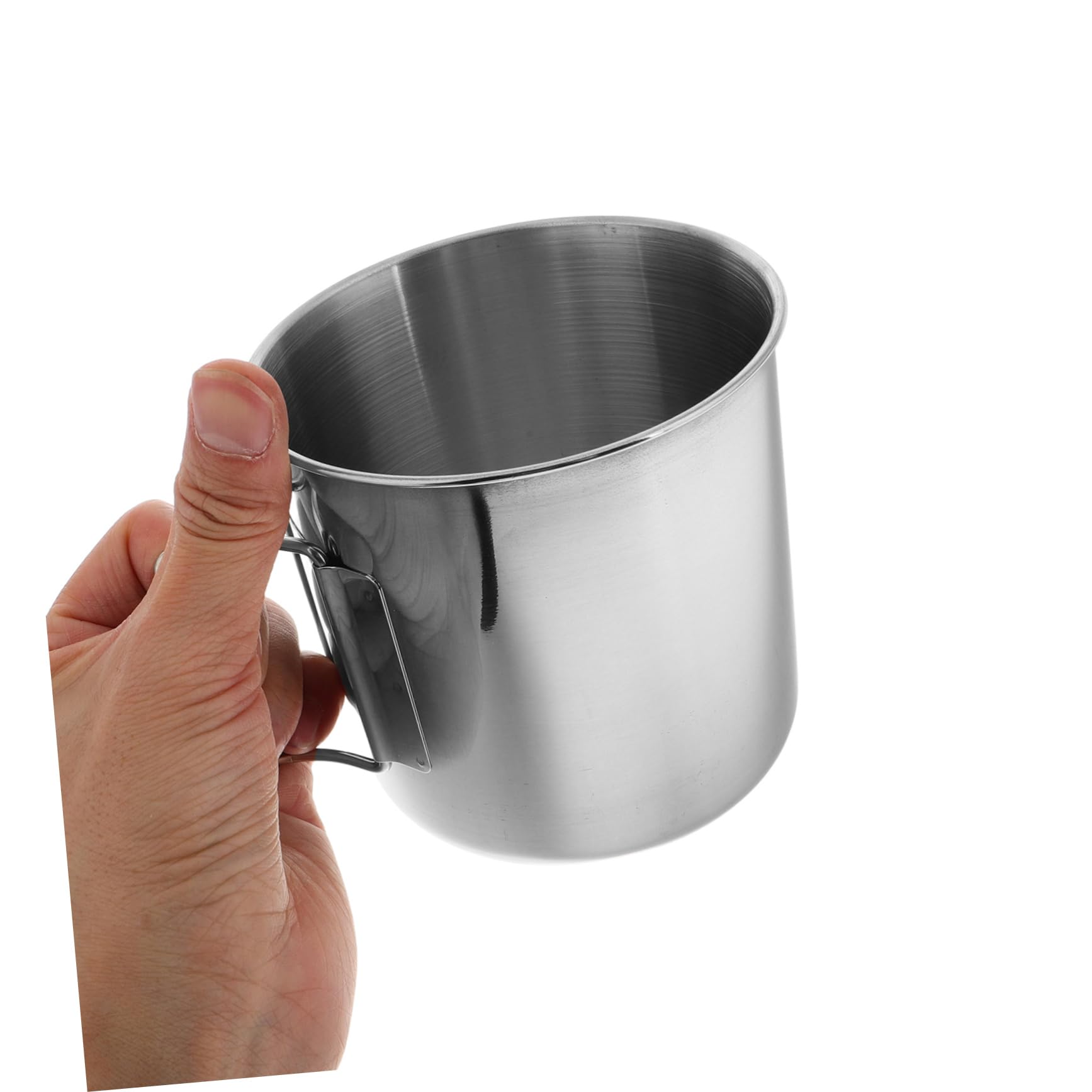 GALPADA 4pièces Tasse De Camping Pliable Acier Inoxydable Pour Randonnée Tasses De Empilables Pour Activités De Plein Air Avec Poignée De Rangement