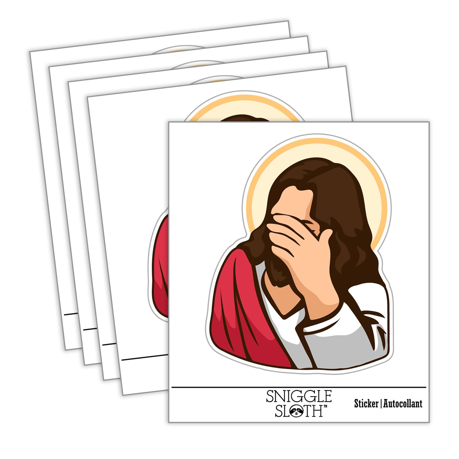 Amazon.com: Disapproving Jesus Face Palm Waterproof Vinyl Phone