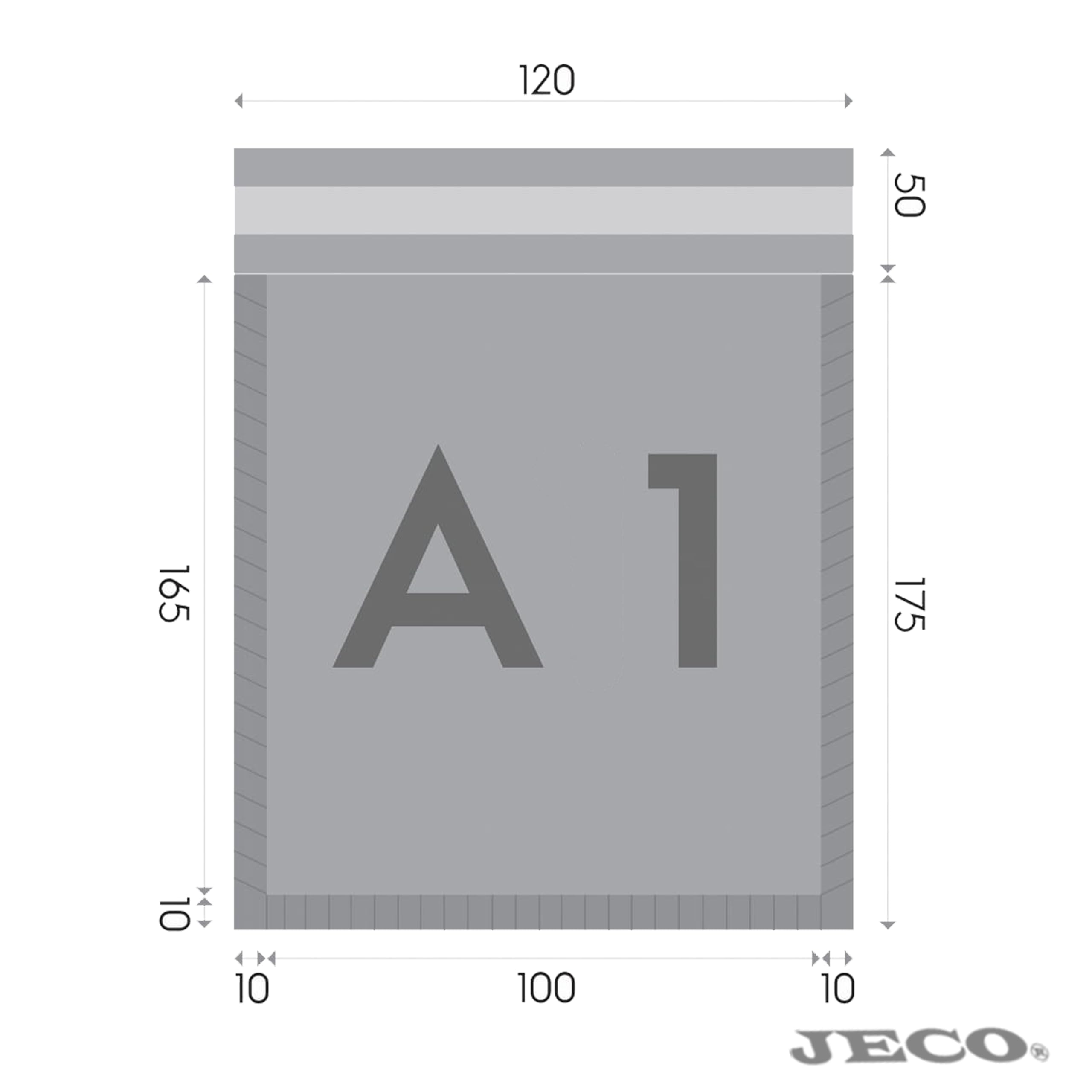 Jeco - Lot de 1000 enveloppes à bulles d'air kraft blanches taille A/1 int.100 x 165 mm pochettes matelassées d'expédition PRO
