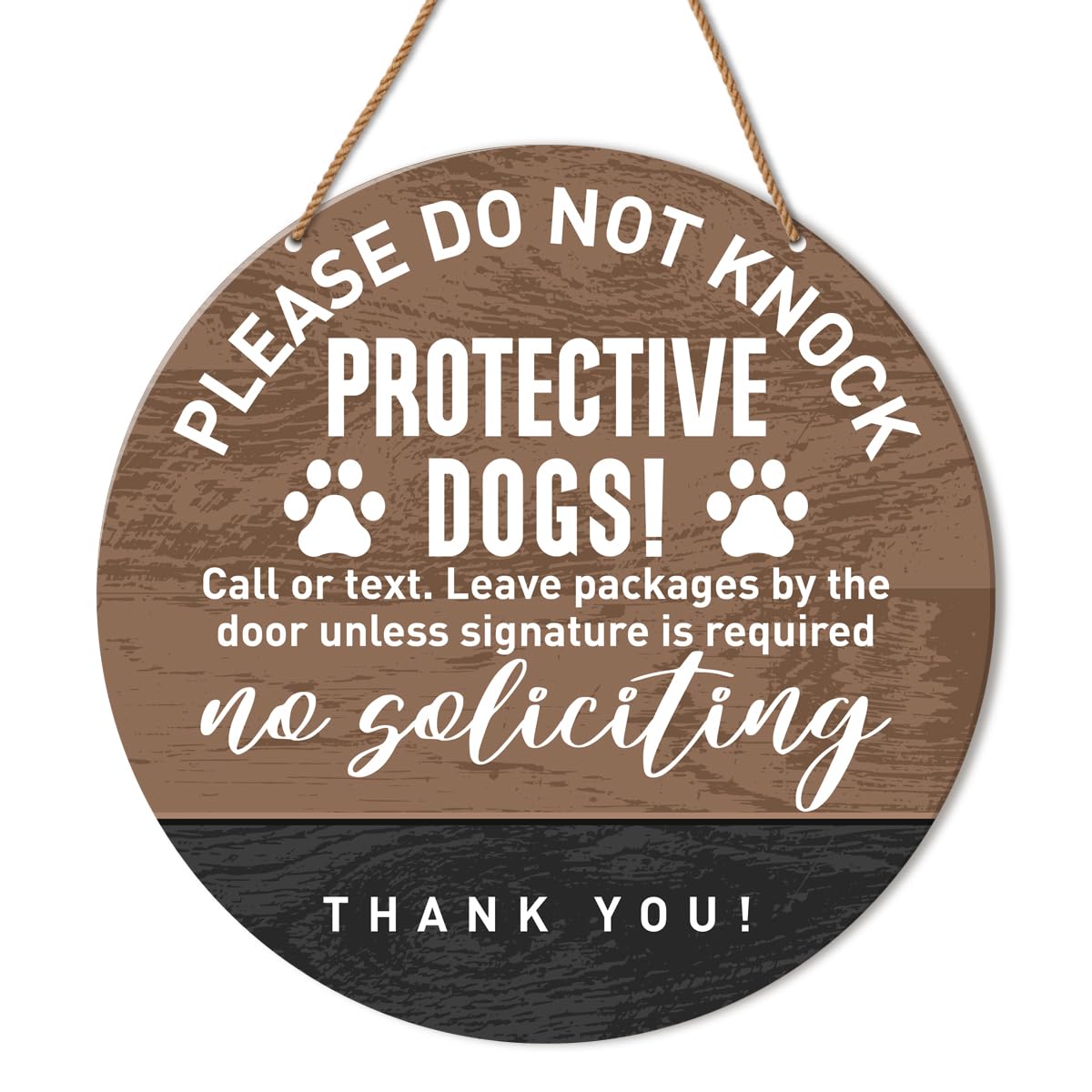 Please Do Not Knock Dogs Sign, Do Not Disturb Beware of Dog Sign