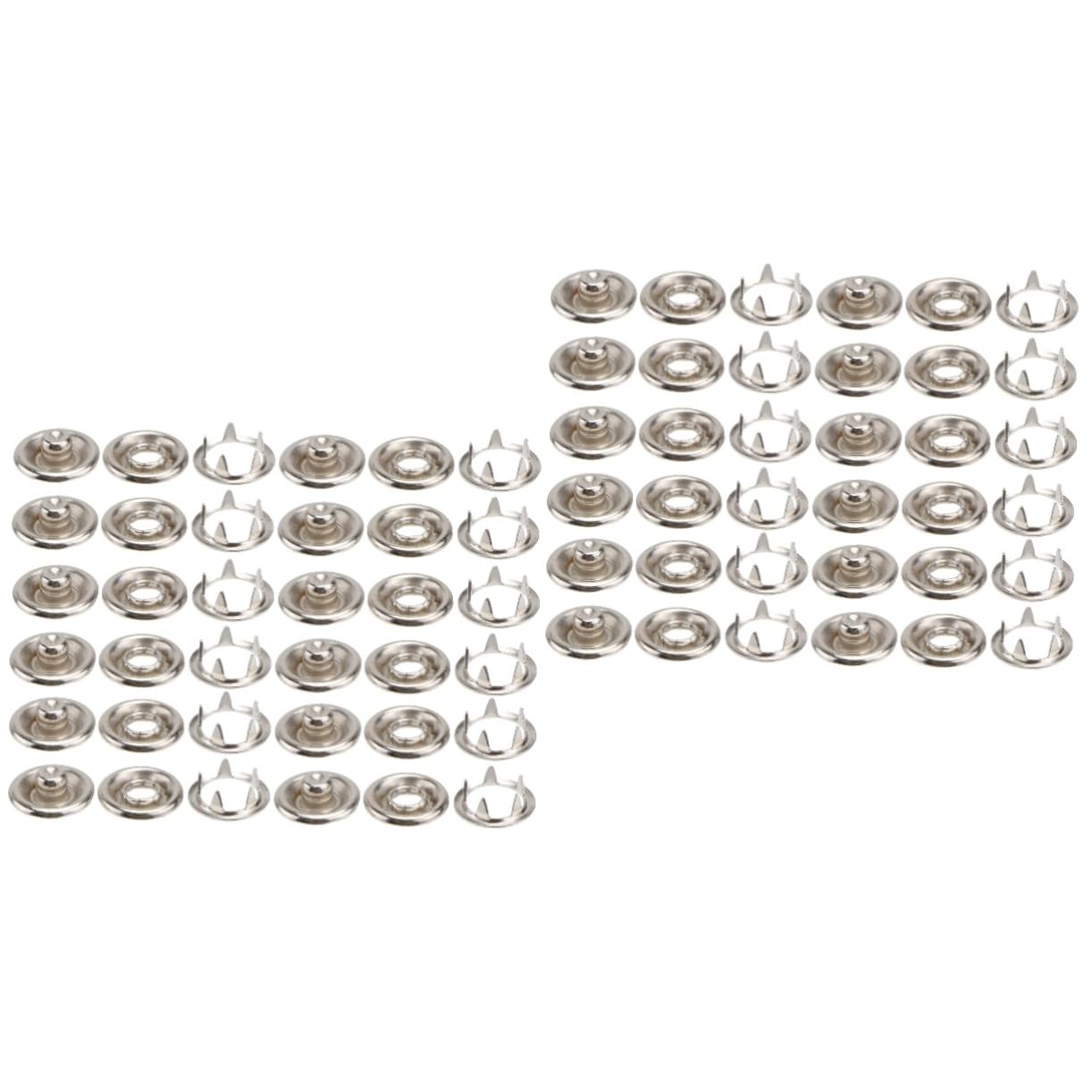 STOBOK 2 Sets 11 Mm Zinkenknöpfe Hohle Fünf Schnallen Druckknöpfe Schnallen Zinken Druckknöpfe Für Dünne Stoffe Basteln Nähen Befestigen 100 Stück * 2