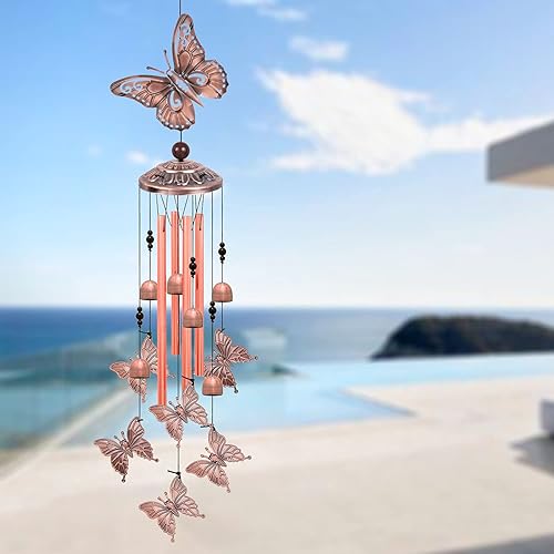 Miniatura 2 de Solawindchime Campanillas de viento de mariposa para exteriores, campanillas de viento conmemorativas de mariposa, campanilla de viento de regalo,