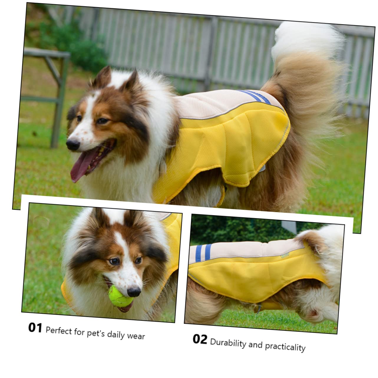 VANZACK Gilet Rafraîchissant pour Chien Combinaison pour Animaux De Compagnie Gilet Respirant Protection Solaire