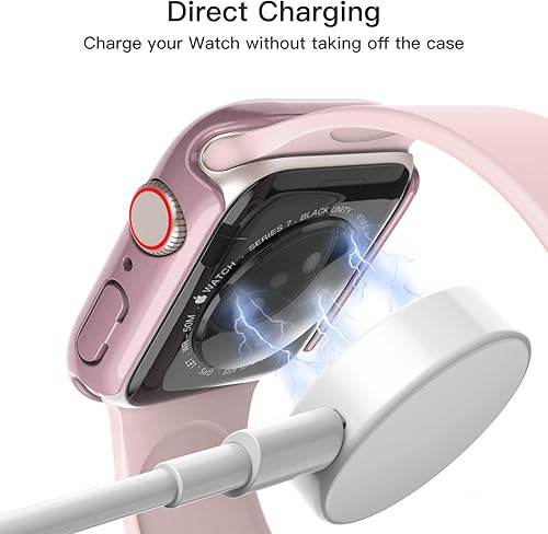 Vista 109 de JETech Funda con protector de pantalla para Apple Watch SE 3/2/1 (2025/2022/2020)/Series 6 5 4 de 1.732 pulgadas, cubierta protectora total