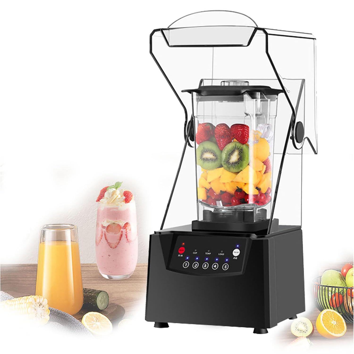 AYCDL Smoothie Maker,2L Blender,2200W Commercial Blender,Multi-Function High Speed Electric Food Blender,for Smoothies,Juices,Milkshakes