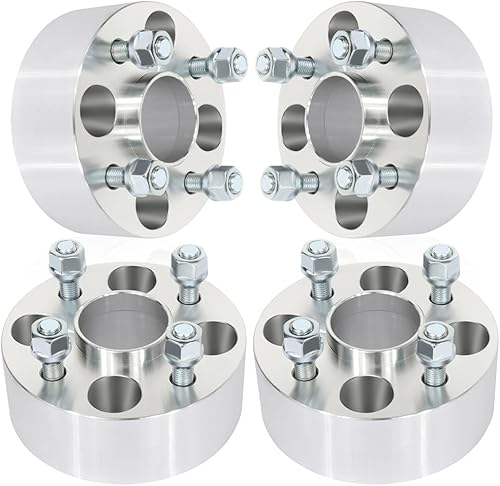 ECCPP 4 adaptadores espaciadores de rueda de 4 x 100 de 2 pulgadas centrados 4 lengüetas 4x100 a 4x100 12x1.5 pernos de 2.209 in CB se adapta a