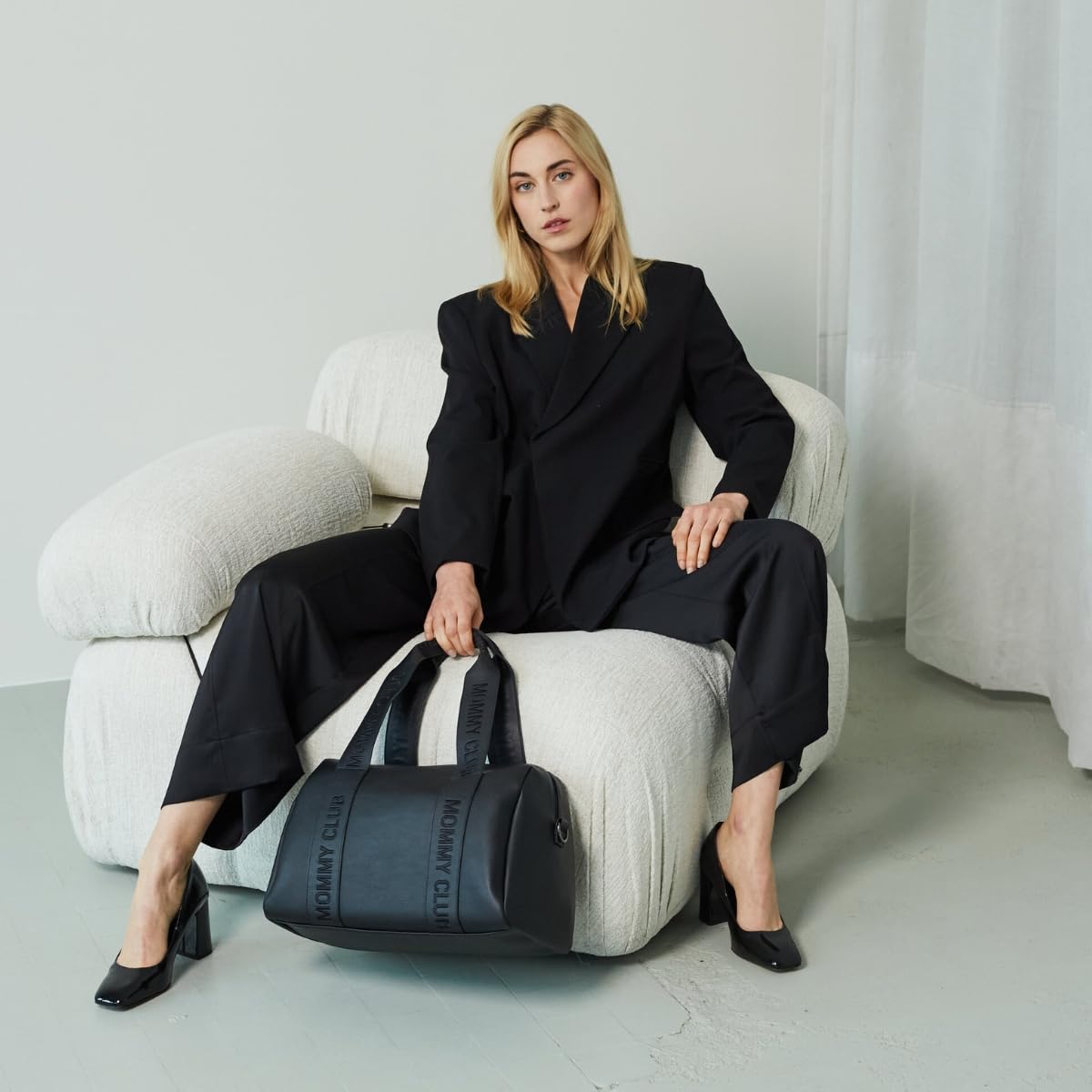 MOMMY CLUB SAC À LANGER - SIGNATURE- SIMILI LEATHER - NOIR