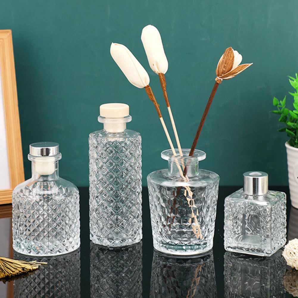 2x 50 Ml Leere Glas-Diffusorflaschen – Quadratisch, Für Aromatherapie, DIY-Duftstäbchen & ätherische Öle