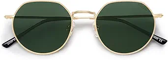 SOJOS Round Polygon Polarized Sunglasses for Women Men Retro Classic Vintage Panto Octagonal Shades SJ1157
