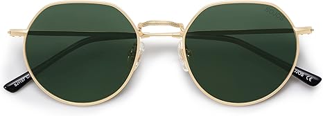 SOJOS Round Polygon Polarized Sunglasses for Women Men Retro Classic Vintage Panto Octagonal Shades SJ1157