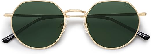 SOJOS Round Polygon Polarized Sunglasses for Women Men Retro Classic Vintage Panto Octagonal Shades SJ1157