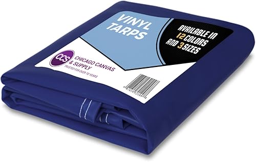 Miniatura 10 de Lona de vinilo impermeable resistente de CCS CHICAGO Canvas & Supply  Cubierta de lona multiusos extra duradera con ojales inoxidables para uso