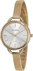 Relógio MONDAINE feminino esteira dourado 53612LPMVDE1