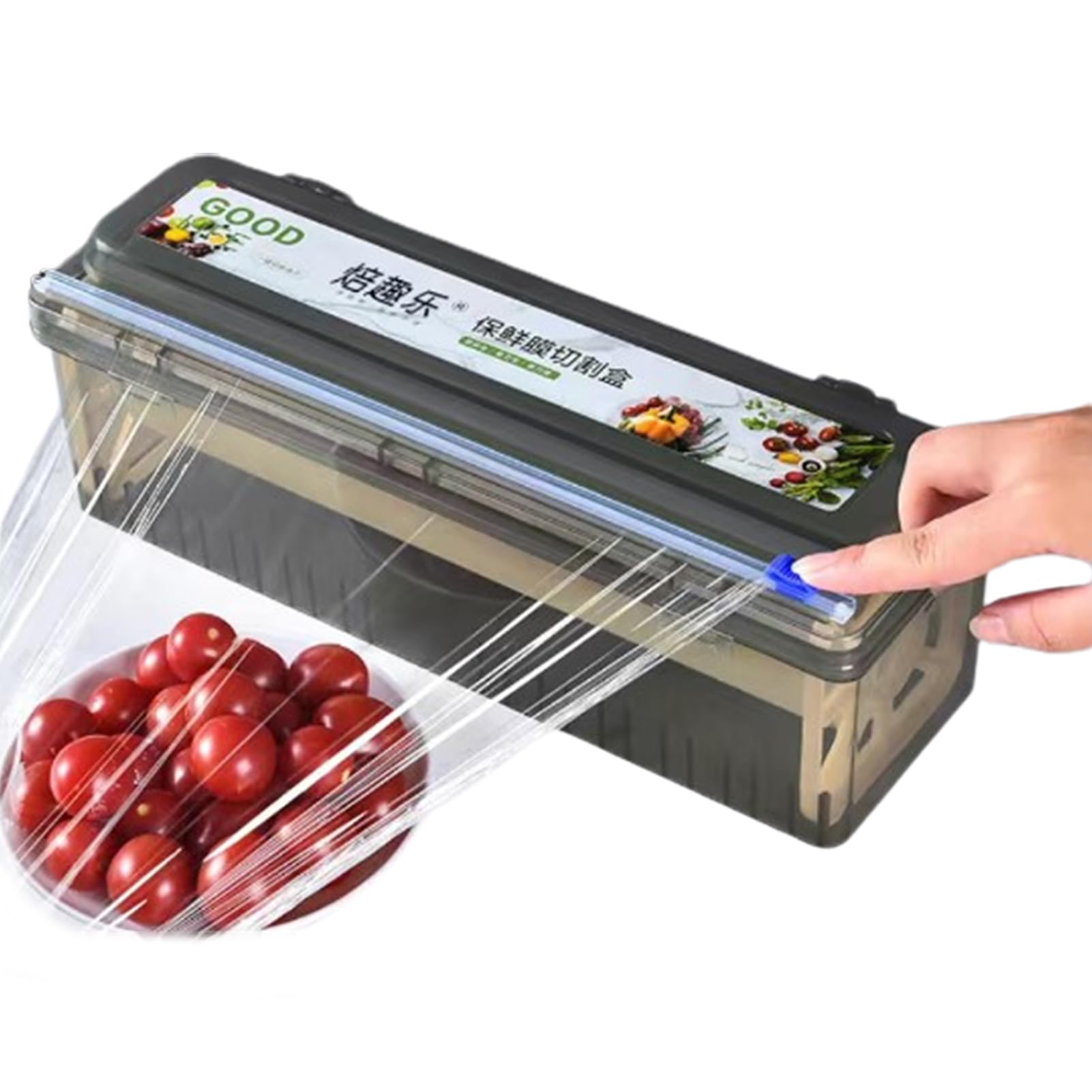 Distributeur De Film Étirable, Distributeur D'emballage Plastique Rechargeable Avec Coupe-glissière, Distributeur De Film Alimentaire, Coupe-Film En Plastique Réutilisable Pour Film Alimentaire