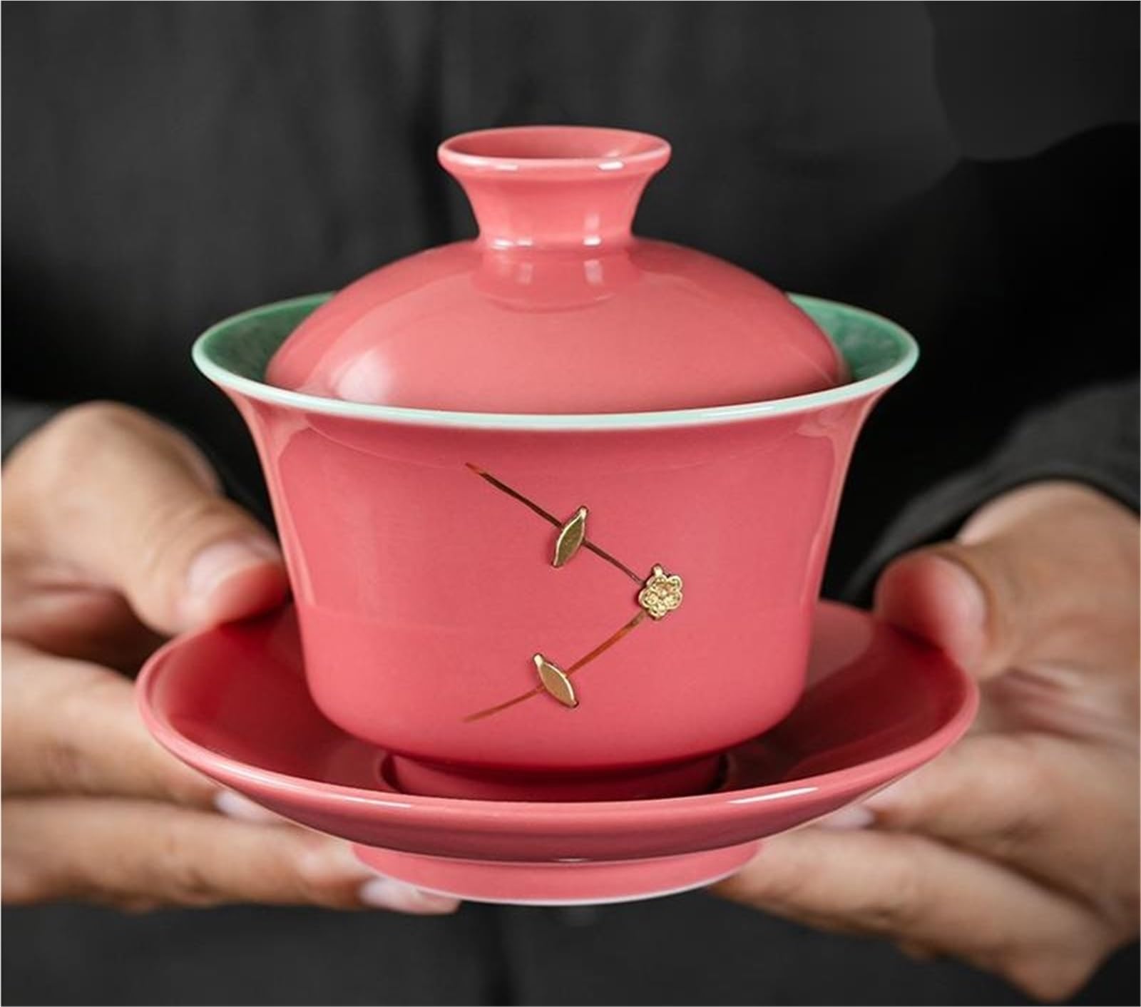 Filiżanka do herbaty, chińskie filiżanki do herbaty, 180 ml, ręcznie robiona szkliwiona gaiwan z starożytną piłą, porcelanowa waza do herbaty, domowy zaparzacz do herbaty