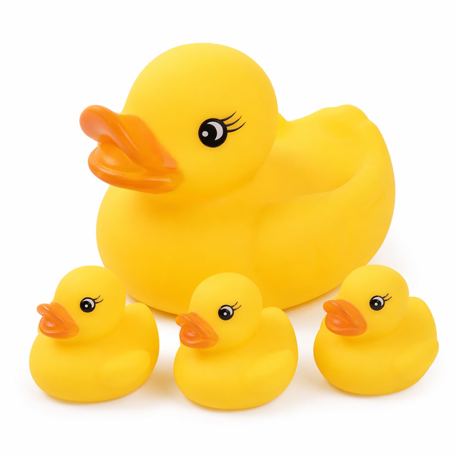 4Pcs Rubber Ducks, Large Mother Duck with Small Rubber Ducks