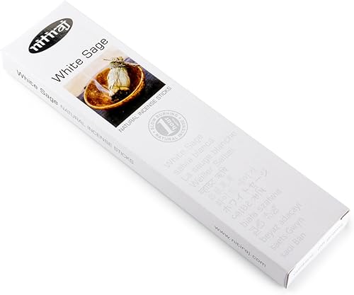 Nitiraj - Varillas de incienso natural de salvia blanca premium, 0.88 oz disponible en Yaxa Peru