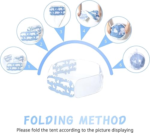 Miniatura 6 de Tienda de campaña grande para niños y niñas, para interiores y exteriores, con bolsa de transporte, pelotas no incluidas (oso)