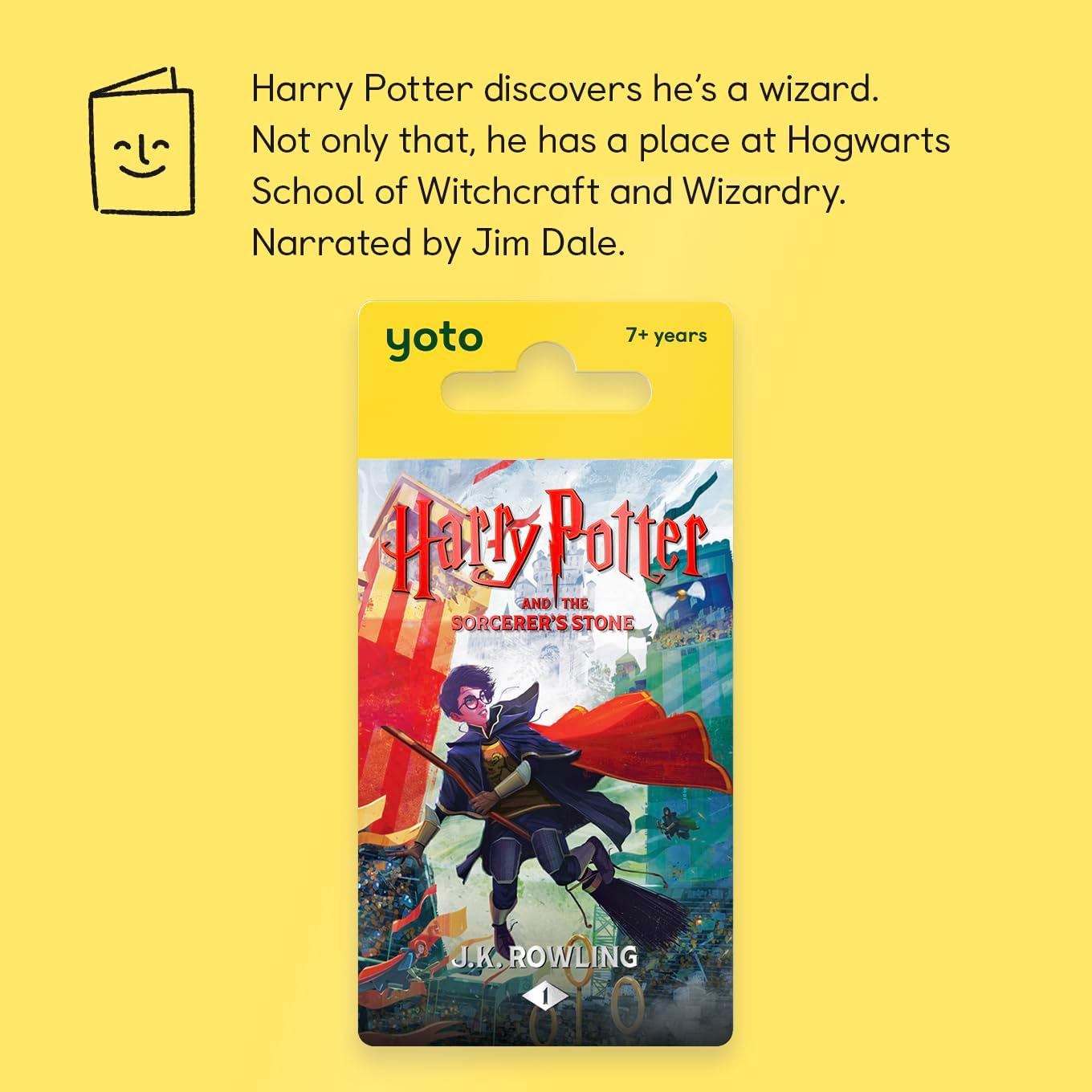 YOTO Mini (2024 Edition) + Harry Potter Bundle – Kids Screen-Free Bluetooth Audio Player, All-in-1 Travel Device for Stories Music Podcast Radio White Noise Ok-to-Wake Alarm Clock