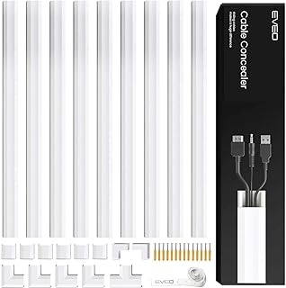 153” Cord Hider - Cable Hider - Wire Covers for Cords - Paintable Cable Concealer, Cable Hider, Wire hiders for TV on Wall - Cable Management Cord Hider Wall -Cable Raceway -White Cord Management