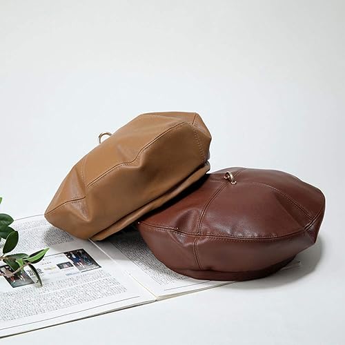 Miniatura 3 de KESYOO - Gorro francés de piel sintética con boina de piel sintética