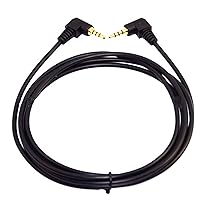 Vista 1 de Cable de audio de 0.138 in de ángulo dual de 90 grados estéreo de 0.138 in Cable de auriculares de 4 polos TRRS macho a macho cable auxiliar de 3.28