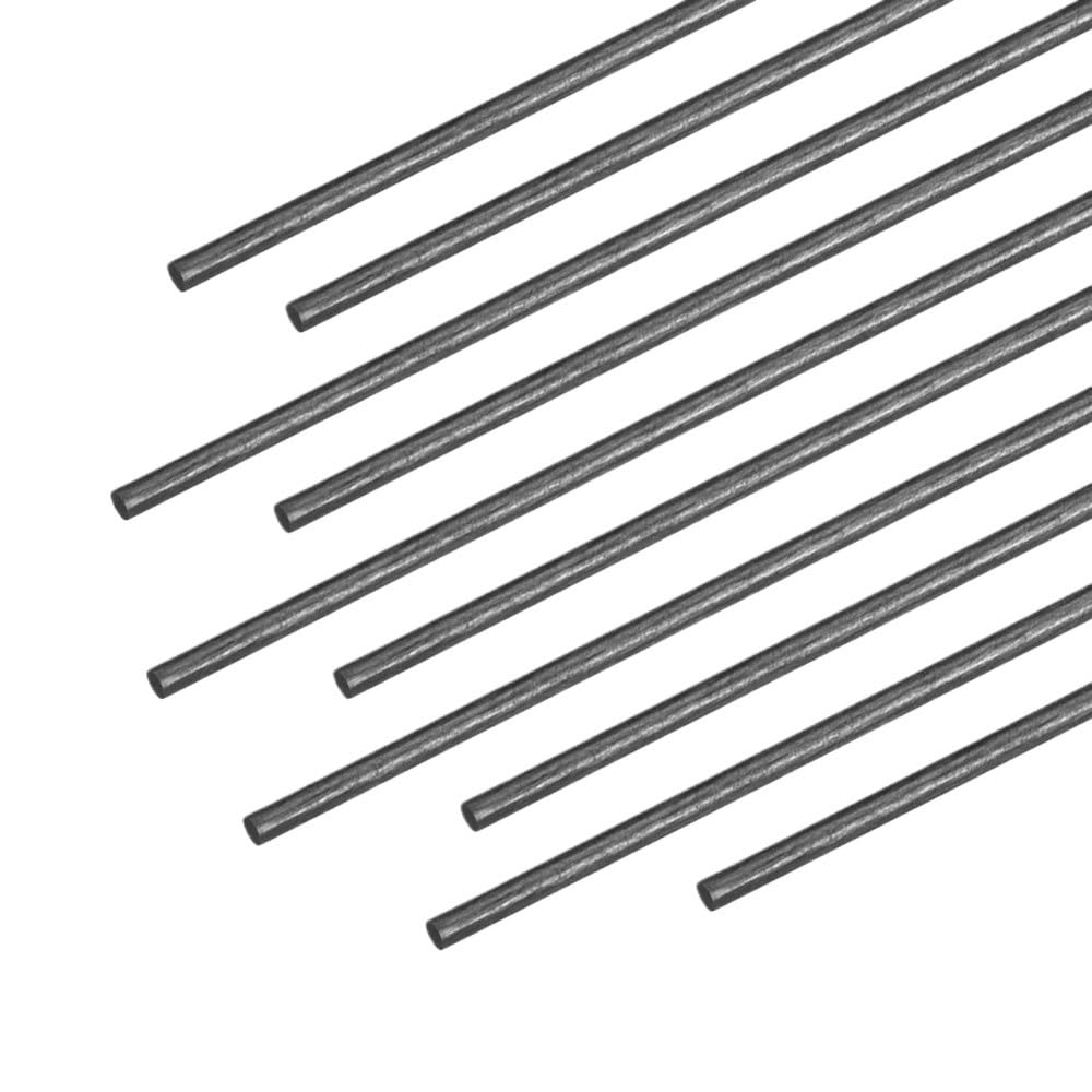 Profil en fibre de carbone Lot de 8 tiges en fibre carbone, longueur: 200mm, 400mm, diamètre: 1mm, 1,5mm, 2mm(12mm 200mm)