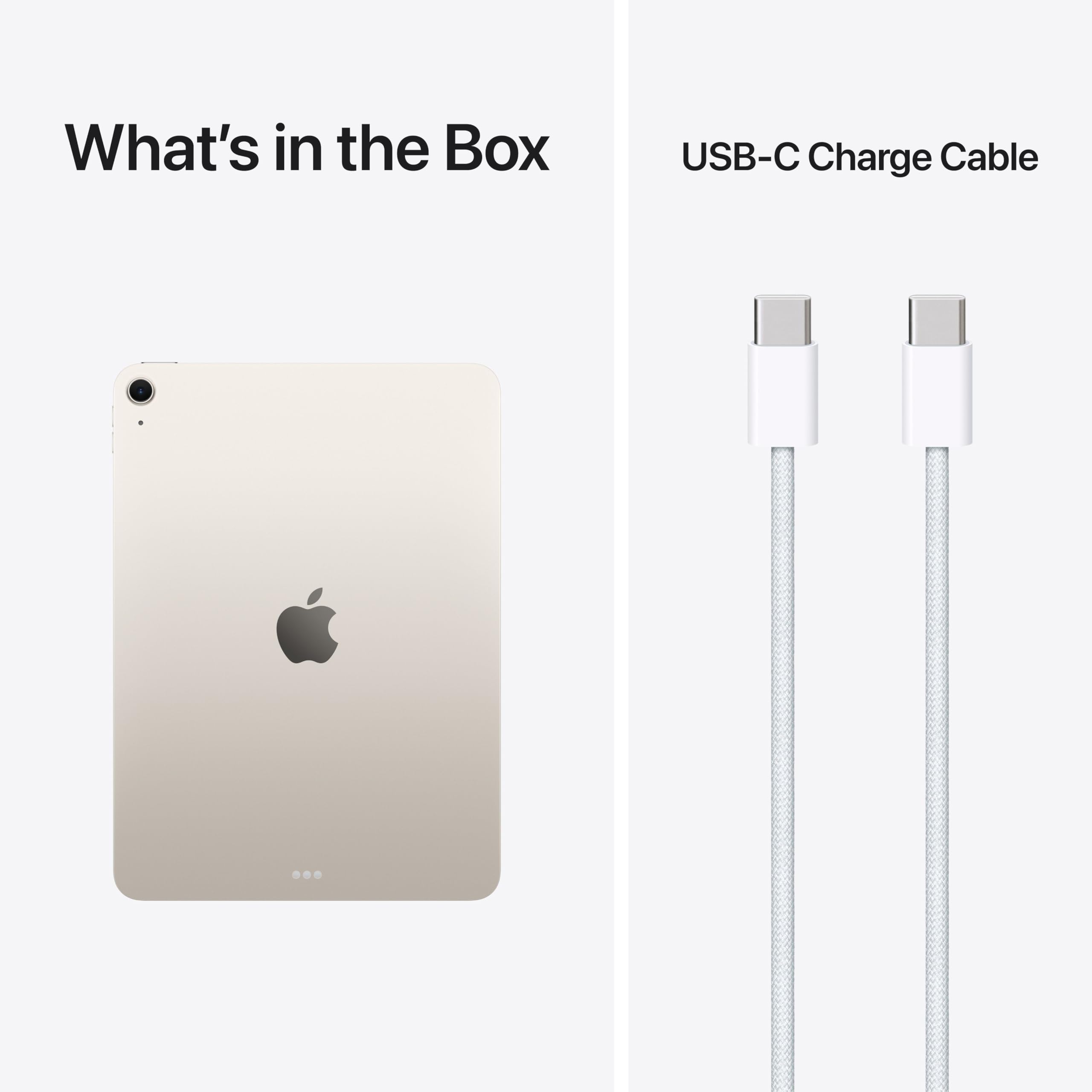 Apple iPad Air 11-inch (M4): Liquid Retina Display, 128GB, 12MP Front/Back Camera, Wi-Fi 7 with Apple N1, Touch ID, All-Day Battery Life — Starlight — view 6