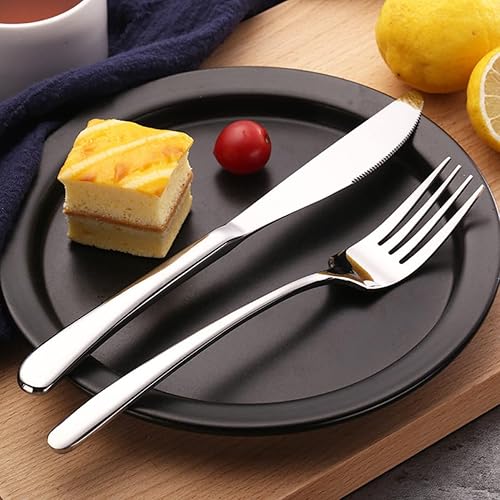Miniatura 2 de KJHBV 5 Uds Vajilla Cuchillos Tenedores y Cuchara Comer Cuchara Acero Inoxidable Aperitivo Cuchara de Cena Cuchara de Oro Cubiertos de Metal