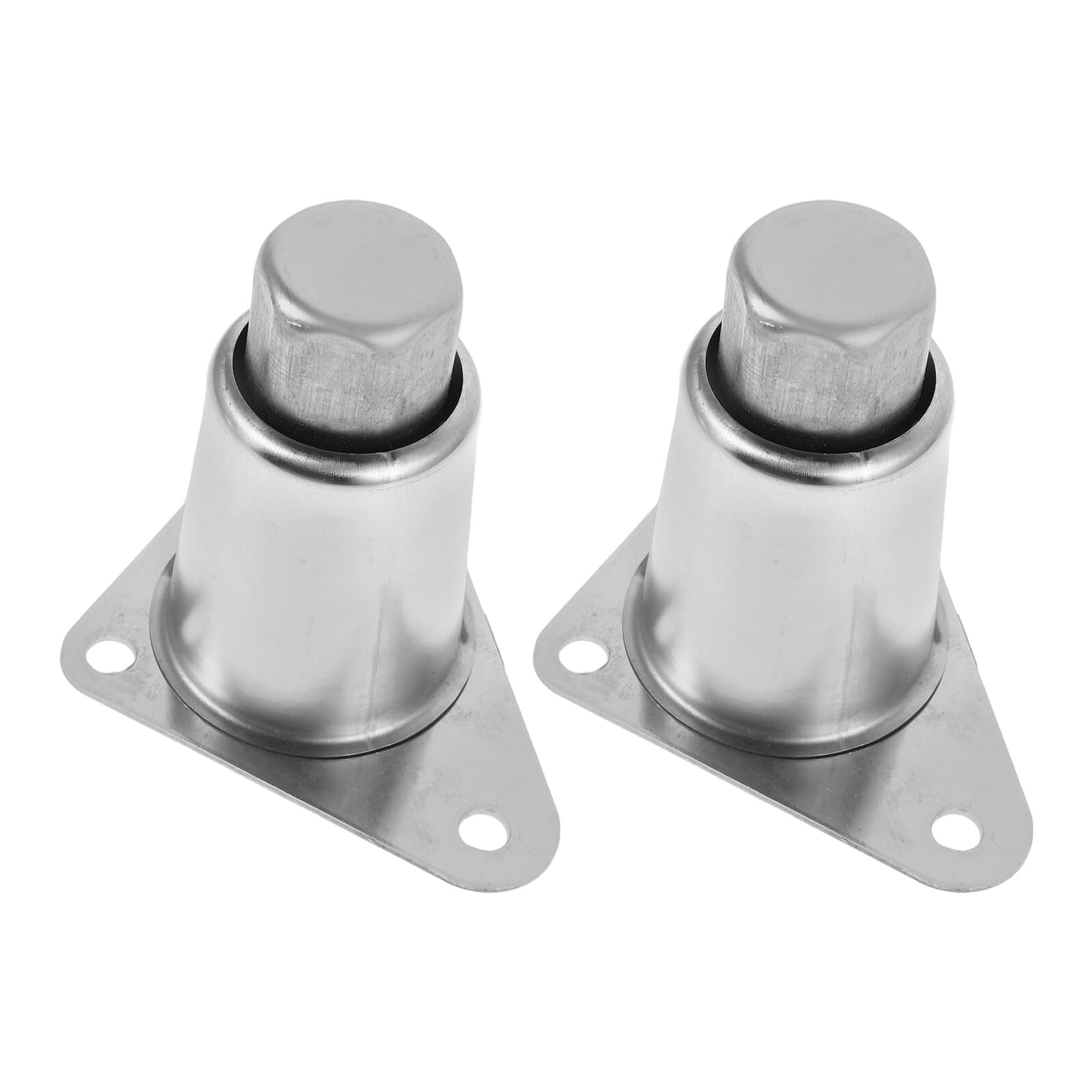 Yardenfun 2 Set Gambe Regolabili per Mobili in Acciaio Inox 4" con Piastra Triangolare, Piedini di Supporto per Cucine Commerciali, Divani e Letti, Altezza Regolabile da 4" a 5,3" per