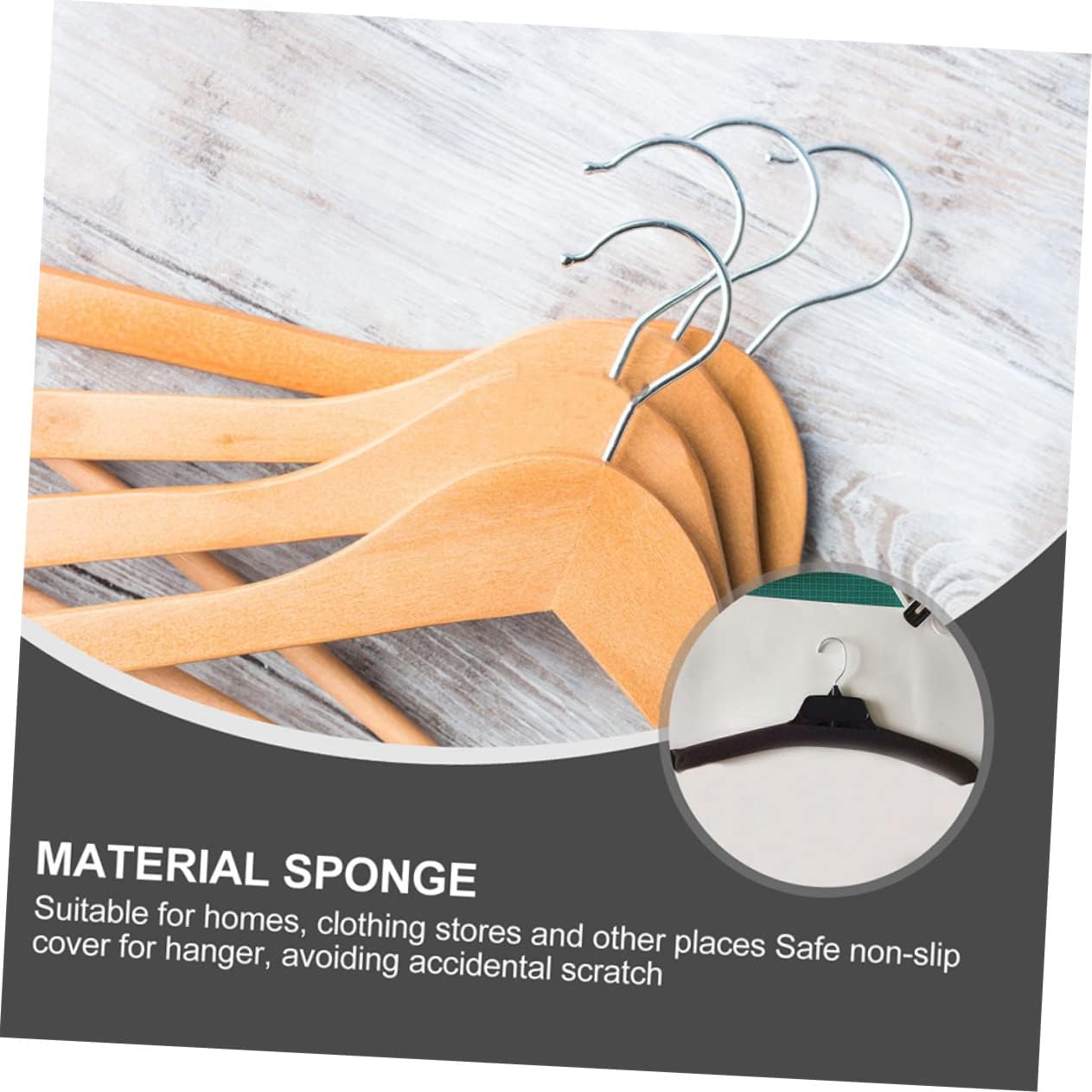 Ipetboom 40pcs Non Slip Sponge Clothes Hanger Covers Protector Soft Skid Sleeve Accessories for Home and Clothing Shop Scratch Resistant Easy Installation Practical Clothes Rack Protector