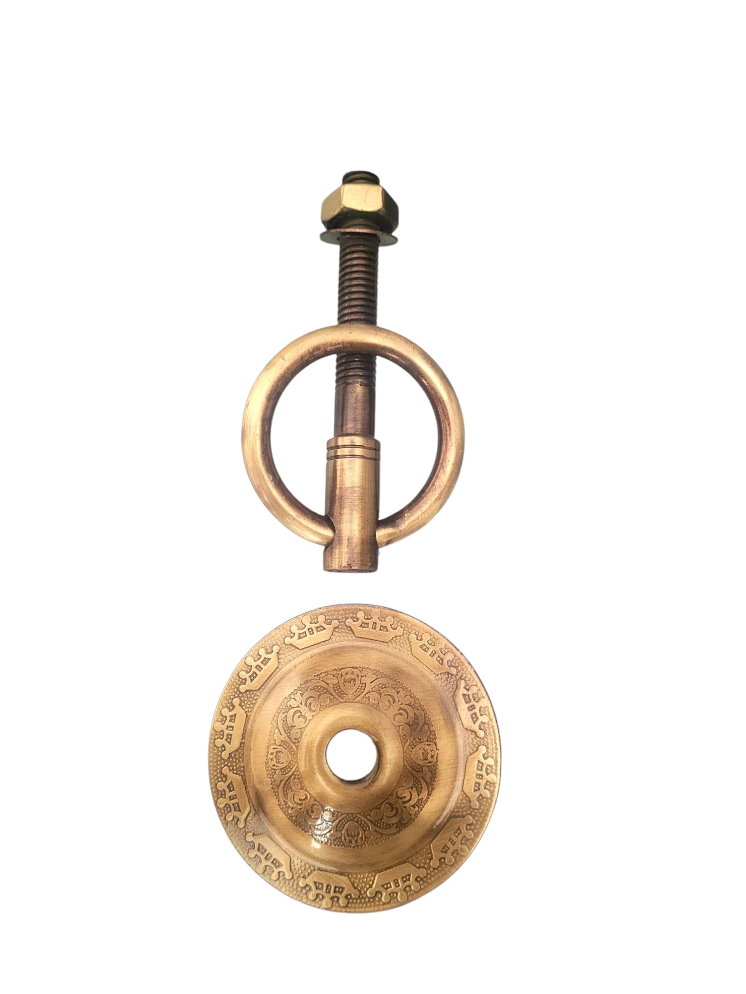 Proniks Decorative Swing Chain Hardware Set, Antique Bronze Finish, Bottom Kada with S-Hooks and W-Hook Mounting Plates 4