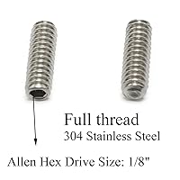 Vista 2 de Tornillos de rosca completa de acero inoxidable 304, 25 unidades, 1/4-20x3/4, tornillos de agarre de punta de copa
