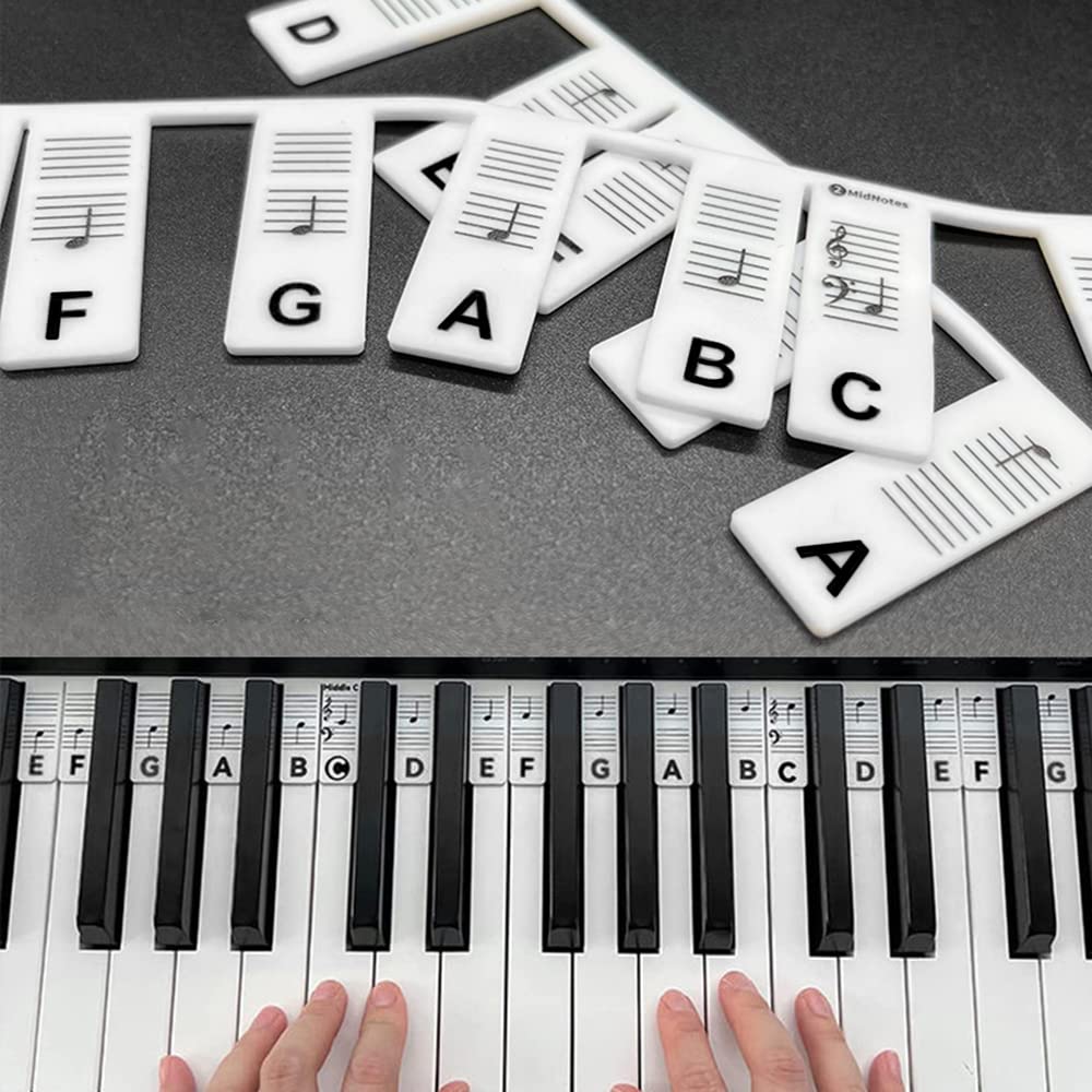 Adesivi Per Tastiera Pianoforte 88/61 Tasti - Note Rimovibili Per Principianti E Bambini - Foto 11