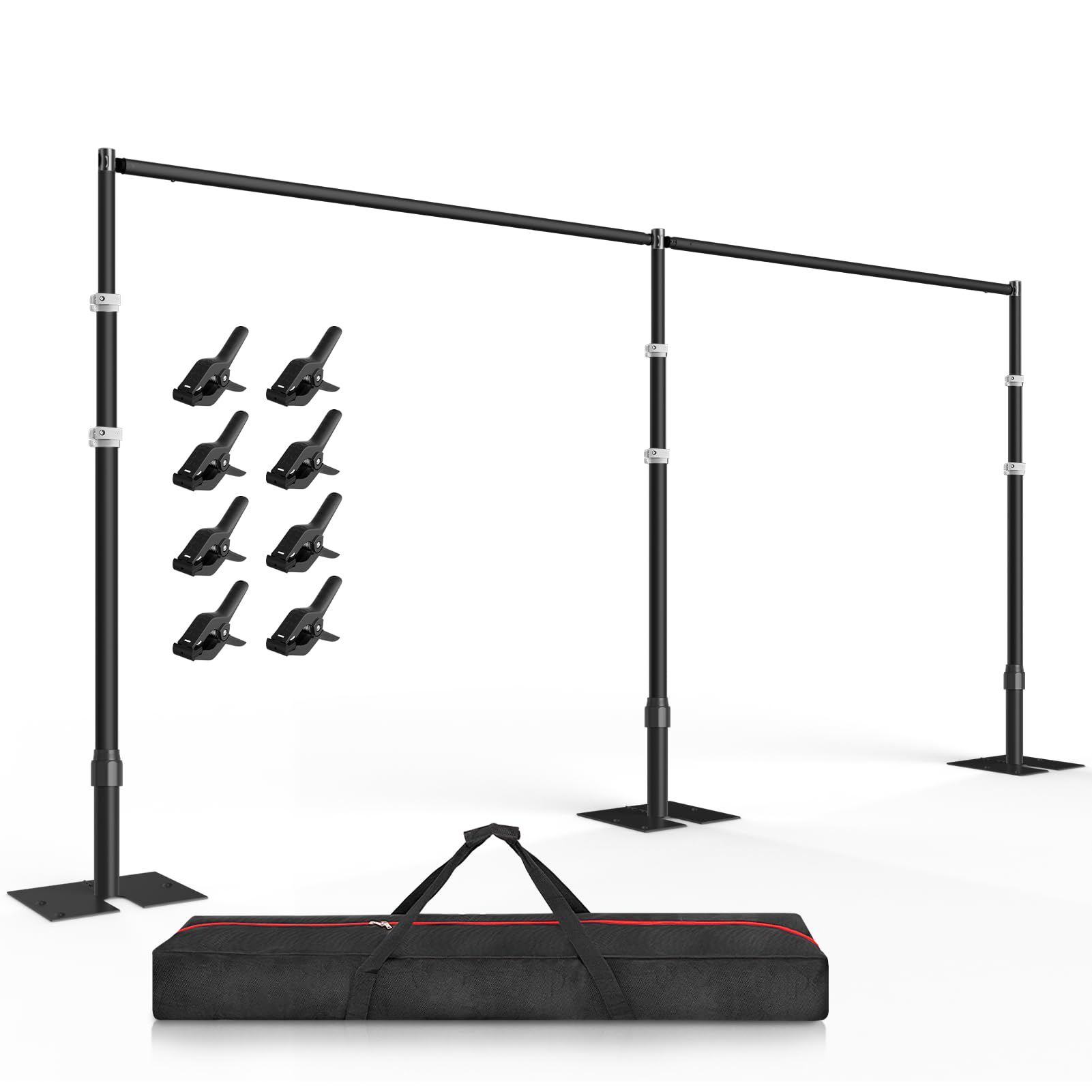 Photo 1 of EMART Backdrop Stand Heavy Duty 12x20Ft Pipe and Drape Kit - Black