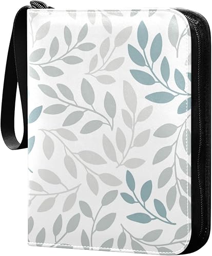 Carpeta de tarjetas coleccionables de hojas con 4 bolsillos con 50 fundas extraíbles, carpeta de álbumes de tarjetas de 3 anillas con capacidad para