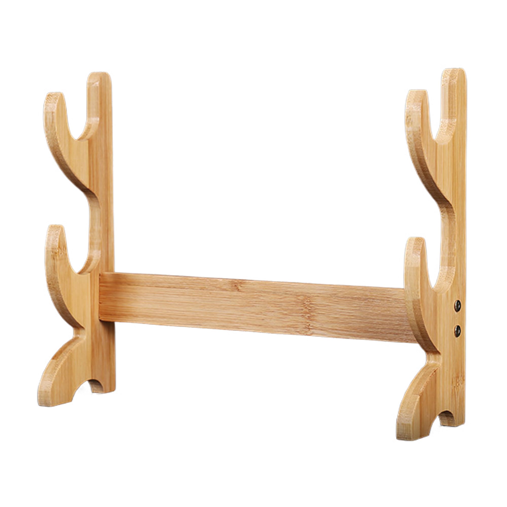 Wood Made Flute Stand Holder Desktop: 2 Layer Musical Instrument Flute Display Stand, Bamboo Flute Wall Mount Stand Display, Sword Holder Katana Rack Sword Stand Display