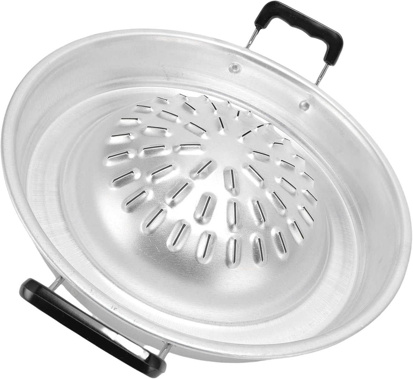 HEEPDD Thai BBQ Grill Pan, Aluminum Hot Pot for Korean Mookata, Family Gatherings on Gas Stove and Charcoal BBQ Supplies (30cm/11.81in Original Color)