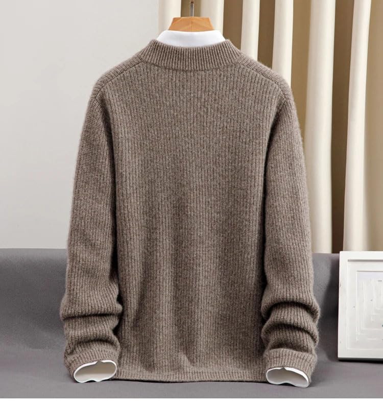 Men's Solid Knitted 100 Percent Cardigan Alpaca Wool Sweater Open Front Cardigans2