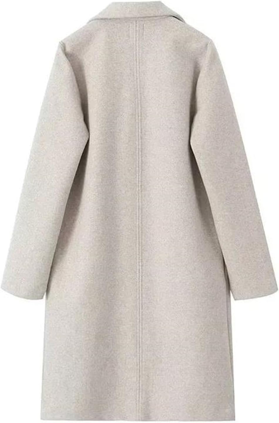 Women's Vintage X-Long Trench Coat Loose Fit Turn-Down Collar Full Sleeve Open Stitch Outerwear