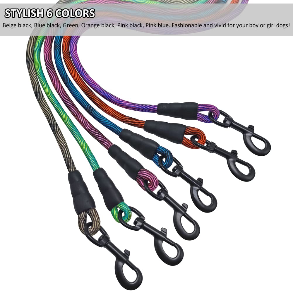 BTINESFUL Cuerda corta de amarre de 3 pies, nailon duradero para entrenamiento de perros, correa corta para perros grandes, medianos y fuertes